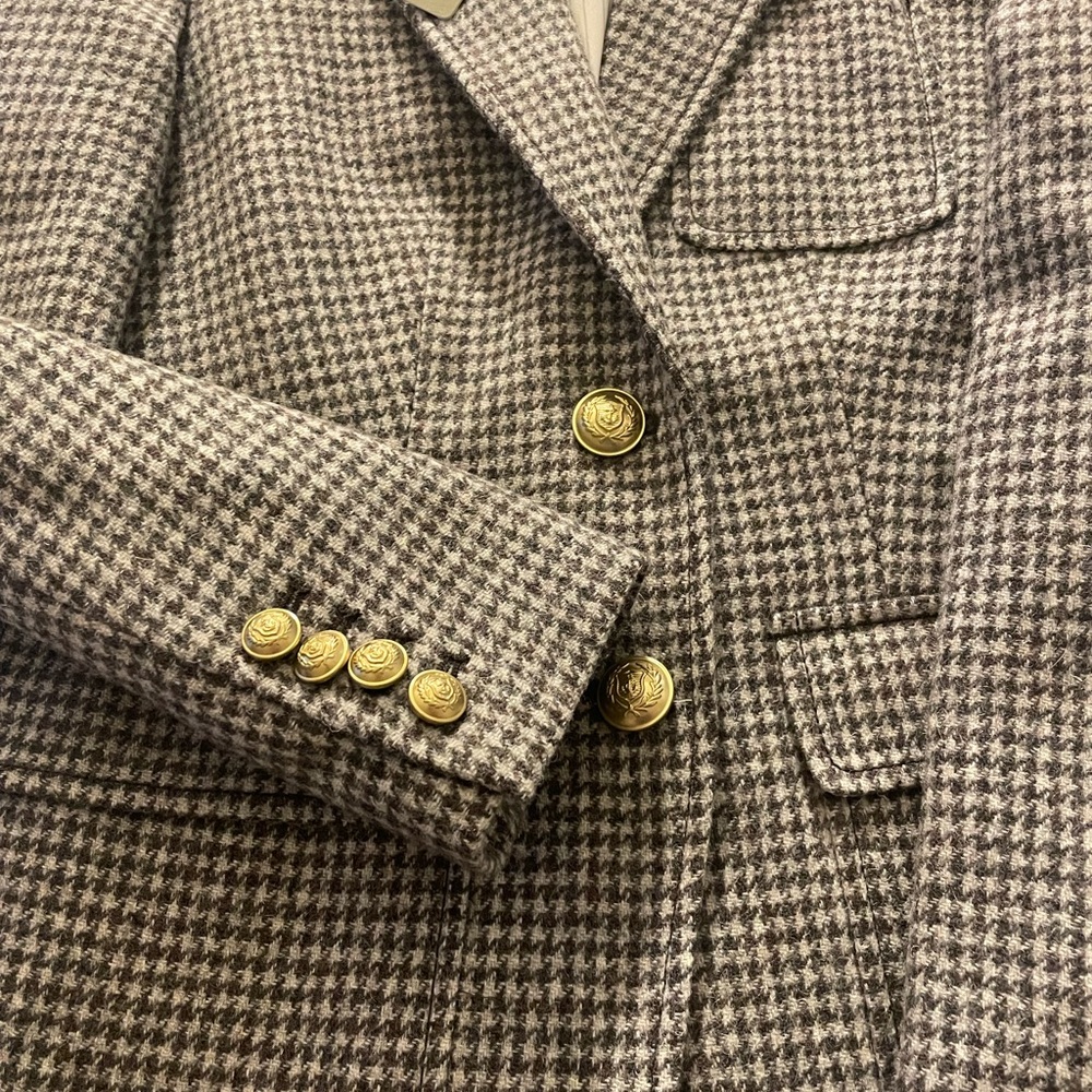 Women's Blazer tan brown size petite 0 Jcrew wool fully lined brand new - Picture 3 of 7